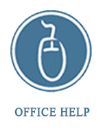 blue Office Help logo with text