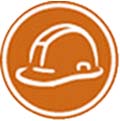 grey construction hat icon