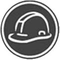 grey construction hat icon