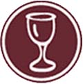 hospitality icon Burgundy